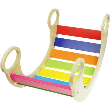 Barra de equilibrio de madera multifuncional para niños.
