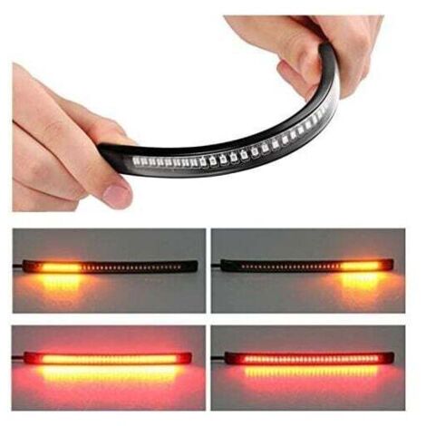 Barra de luces de freno LED de 48 LED para intermitentes de motocicleta, coche y bicicleta con luces de 12 V
