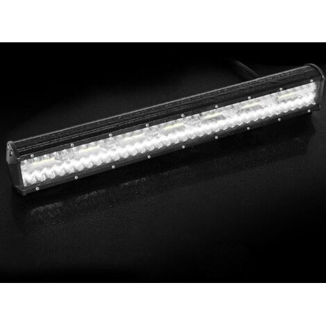 Barra de luces de trabajo de 38 cm y 300 W, tres filas de 100 luces LED, cableada para coches, camiones, faros antiniebla todoterreno y luces de inspección de repuesto