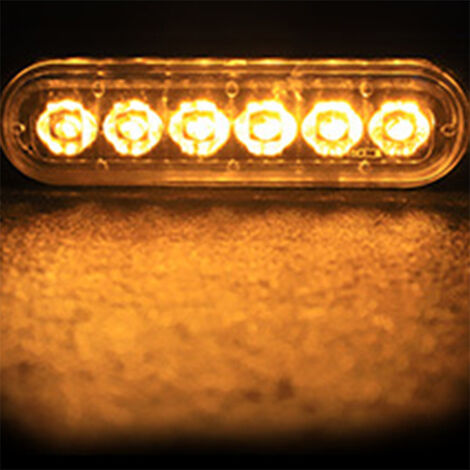 Barra de luz LED de trabajo de 18W y 12v, lámpara antiniebla de conducción para todoterreno, SUV, coche, barco, camión, luces de circulación diurna,Yellow