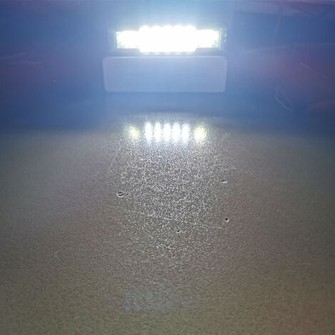 Barra de luz LED estroboscópica de 48W, luz blanca, ámbar, azul y roja para 4x4 todoterreno, ATV, SUV, motocicleta, camión, remolque, accesorios de coche de 12V,white and white
