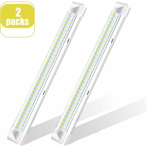 Barra de luz LED, lámpara de armario de lámpara interior de coche de 12-80 V CC/gabinete de iluminación universal/coche, camión, vehículo, caravana, barco, luz de techo (108 LED 2 uds)