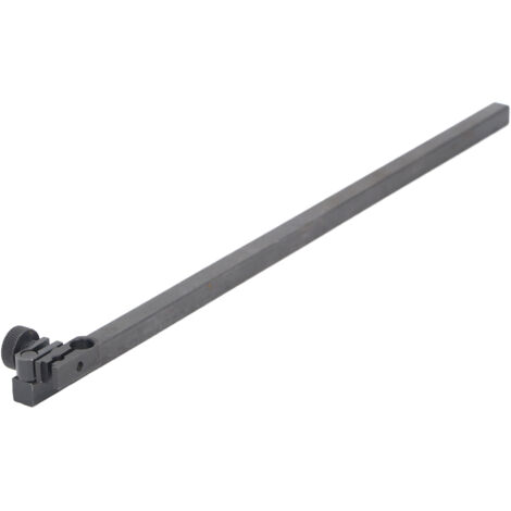 Barra de medición rectangular con abrazadera giratoria - Extensión de 300 mm para comparador de cuadrante - Aluminio - Orificios de 6/8 mm