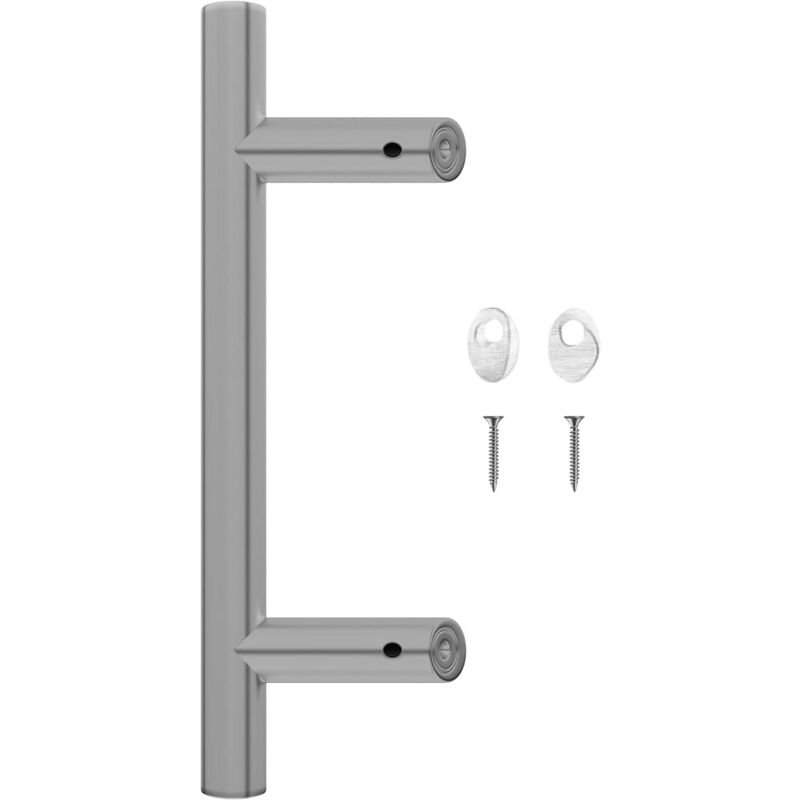 

vidaXL Barra de puerta de acero inoxidable 300 mm - Plateado
