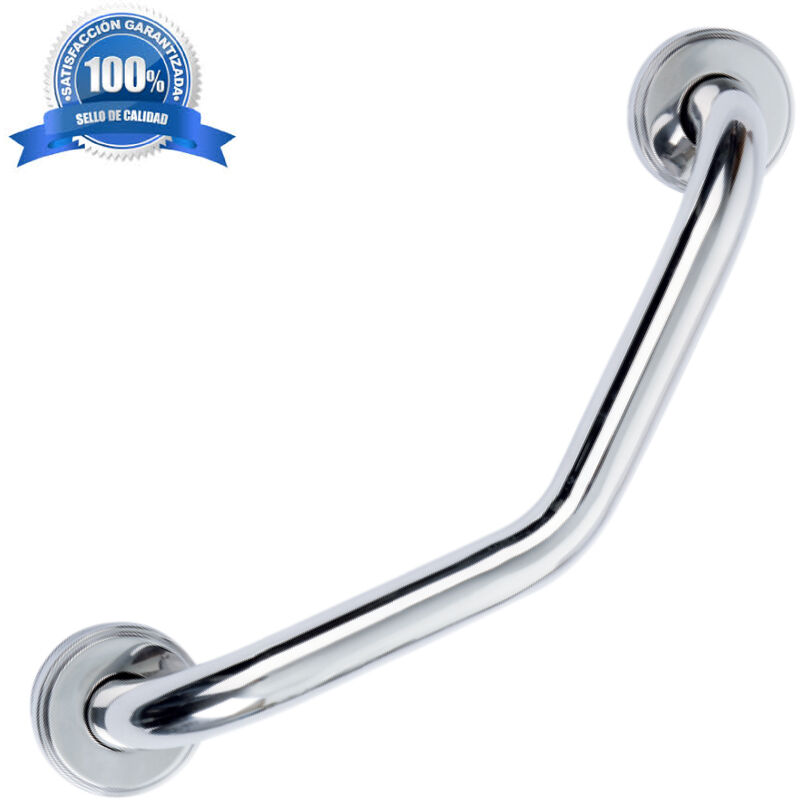 

Asidero de Ducha Angular en Acero Inox Satinado • Asa de Seguridad 20x20 cm