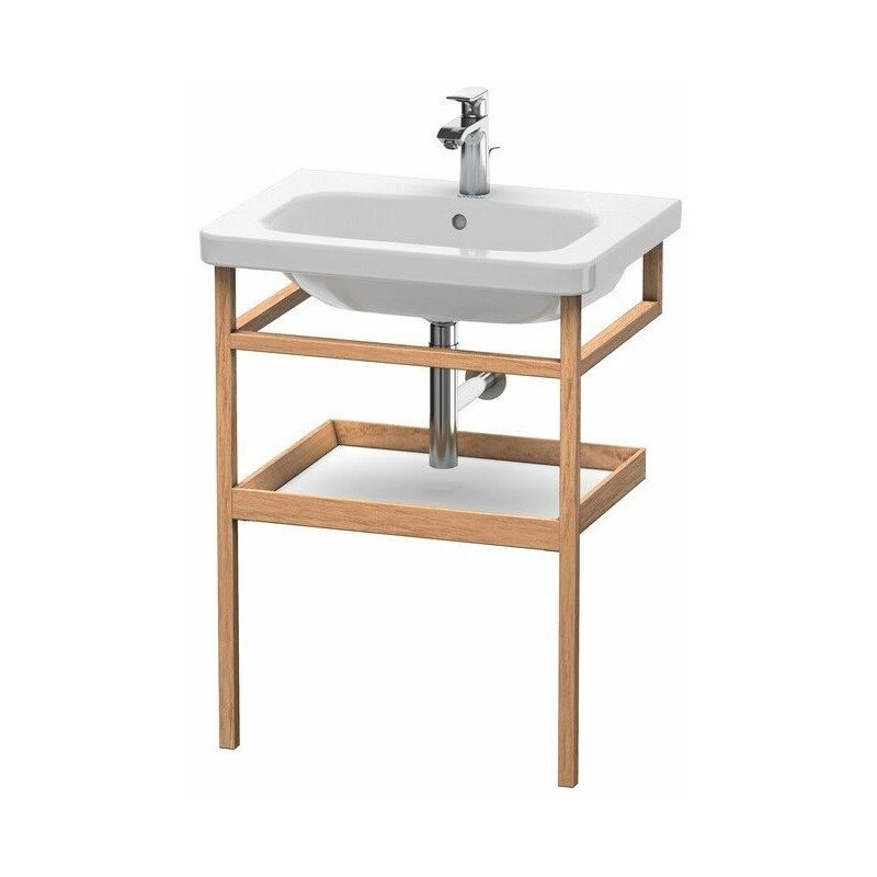 

Duravit - Barra de toalla DURASTYLE 440x590mm con balda taupe / roble macizo