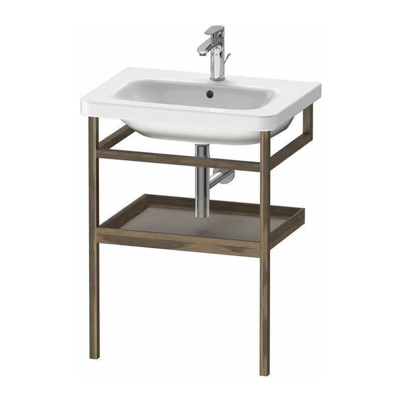 

Duravit - Barra de toalla DURASTYLE 440x590mm con balda terra / nogal macizo