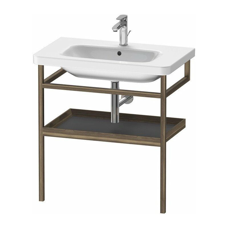 

Duravit - Barra de toalla DURASTYLE 440x740mm con balda grafito mate / nogal macizo