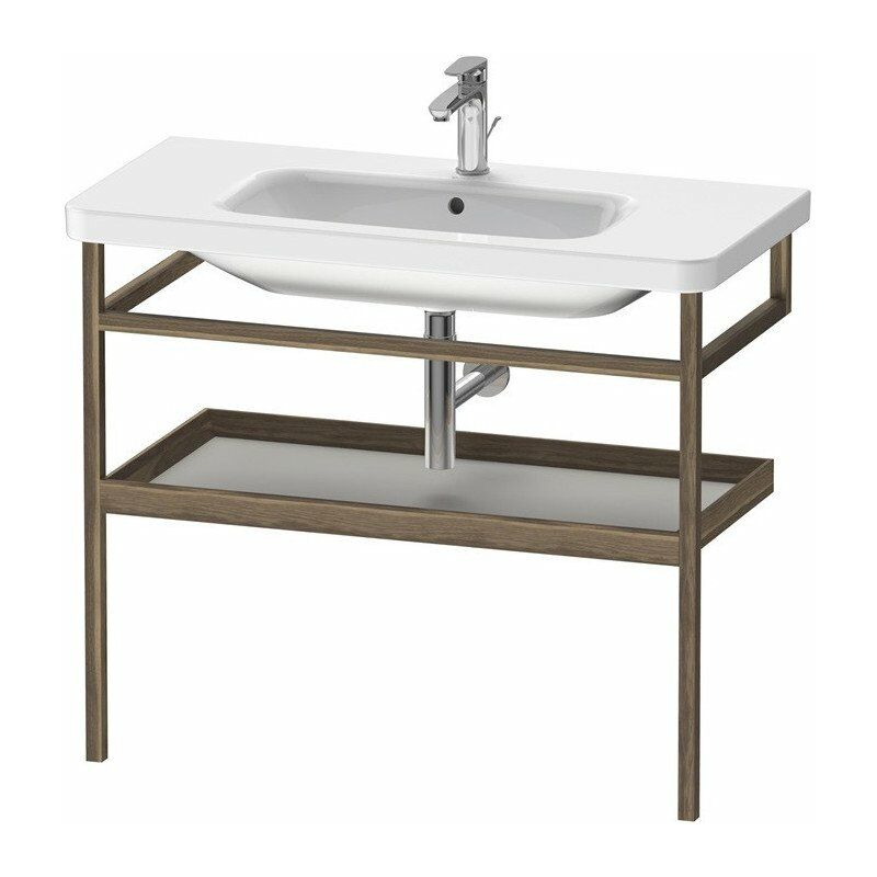 

Duravit - Barra de toalla DURASTYLE 440x940mm con balda betongris mate / nogal macizo