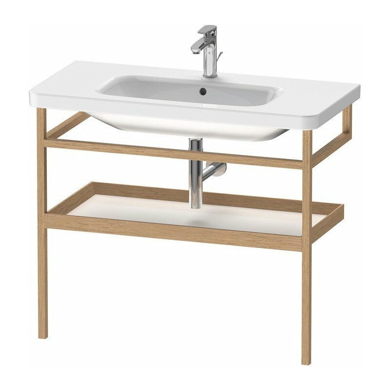 

Barra de toalla DURASTYLE 440x940mm con balda blanco brillante / roble macizo