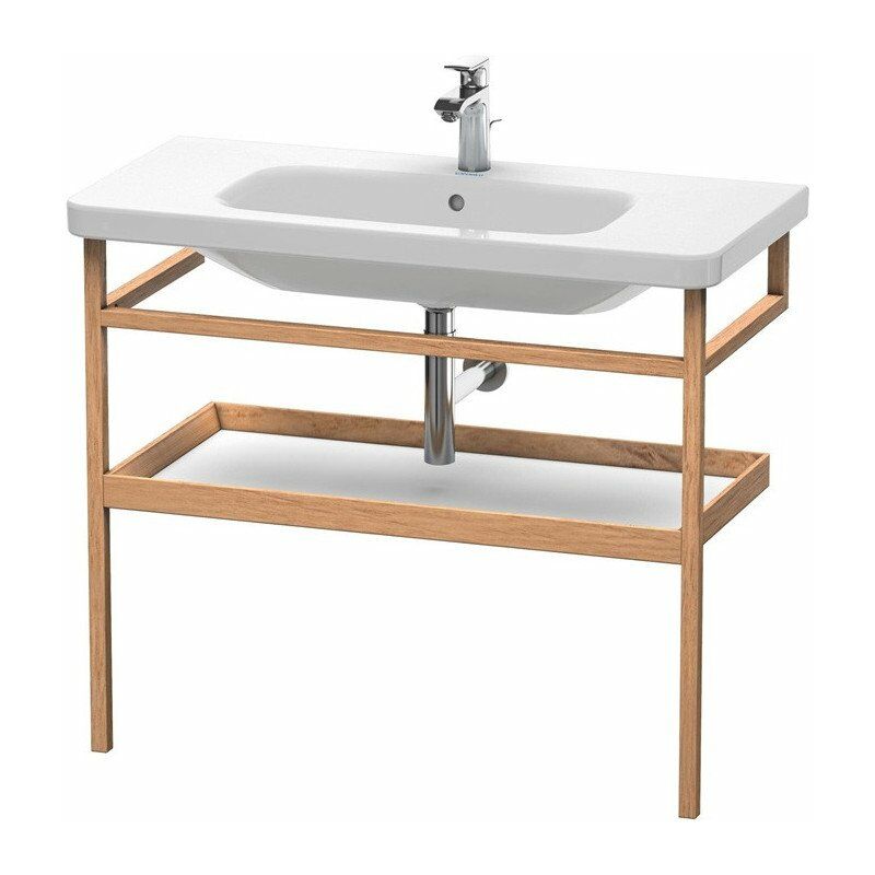

Barra de toalla DURASTYLE 440x940mm con balda terra / nogal macizo