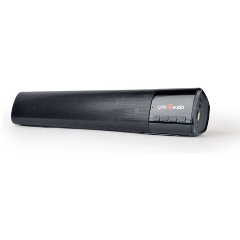 Barra del suono gembird 2x 5w bluetooth nero