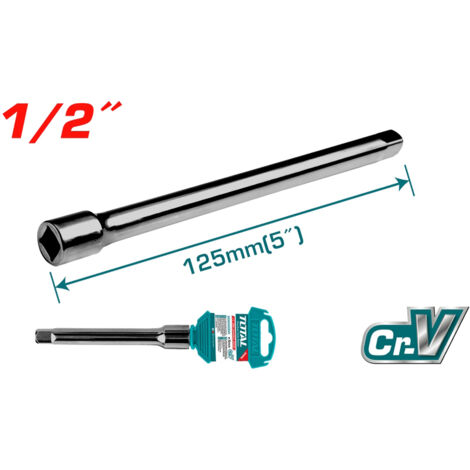 BARRA DI ESTENSIONE PROLUNGA DA 1/2" LUNGHEZZA 125mm TOTAL