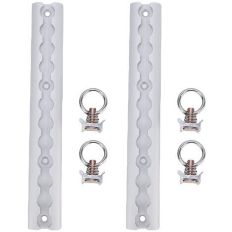 Barra di fissaggio a L in alluminio, spessore 304 mm, con 4 anelli rotondi, per moto, quad, moto da fuoristrada e pickup (argento).