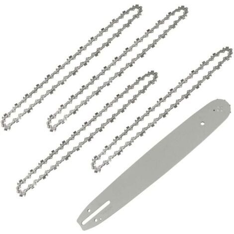 Barra di guida da 35 cm con 4 catene per motosega, 52 maglie di trasmissione, passo da 3/8", calibro 0,05" (1,3 mm)