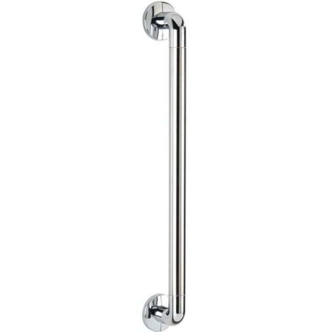 Barra di sicurezza da parete Secura da 64,5 cm per bagno e WC, viti e tasselli inclusi, capacità di carico 120 kg, alluminio, 64,5 x 7 x 8 cm, finitura lucida