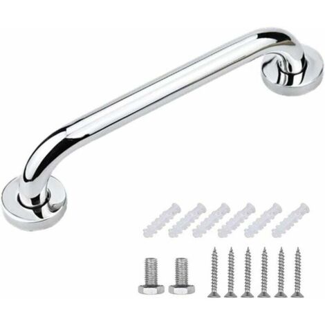 Barra di sostegno per doccia in acciaio inox, maniglia per bagno, barre di sostegno di sicurezza resistenti per anziani, disabili e bambini, 30 cm