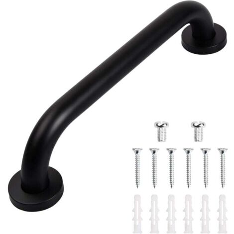 Barra di sostegno per vasca da bagno, 1 pezzo, antiscivolo, adatta per anziani/bagno/cucina, 30 cm (nero)