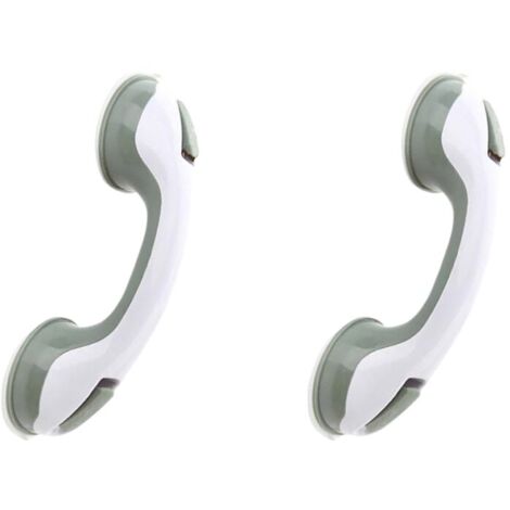 Barra di supporto per bagno con ventosa, facile da usare, adatta ad anziani, bambini, donne incinte, materiale plastico, grigio chiaro