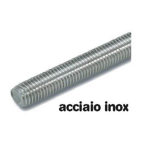 EAC Barra Filettata in Acciao Inox A2 Din 975 6 mm lunghezza 1 Metro