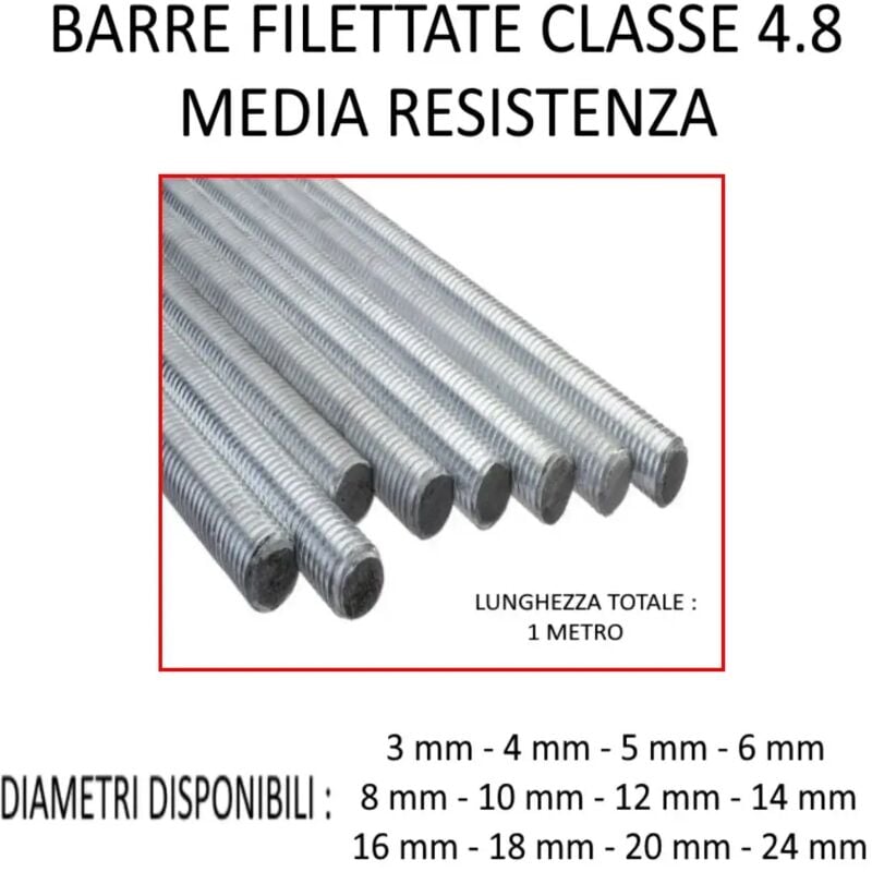 Barra filettata m 18 cm 100 pz 10