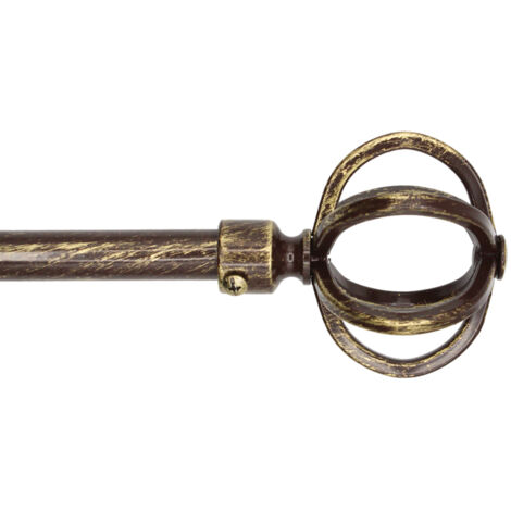 BARRA FORJA EXTENSIBLE 120/210 MUNDI MARRON ORO