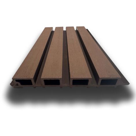 ETERNAL PARQUET Barra intera WPC rivestimento esterno a lamelli 219x26x2900mm (LxSxA) con tasselli omaggio Coffee o Grey-coffee