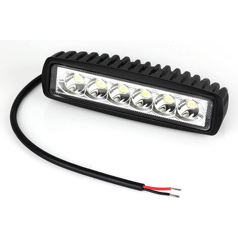 Barra LED 18W 6 LED Faro Supplementare Moto Fuoristrada Quad 12V Luci Lavoro