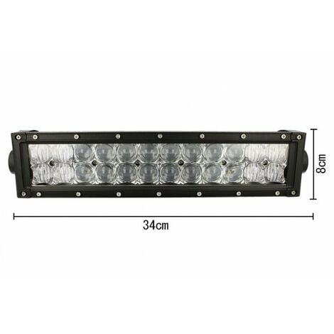 Barra Led 288W 1280mm 9V-60V Doppia Fila 96X3W Lente Combo IP67 Per  Fuoristrada Jeep SUV Camper