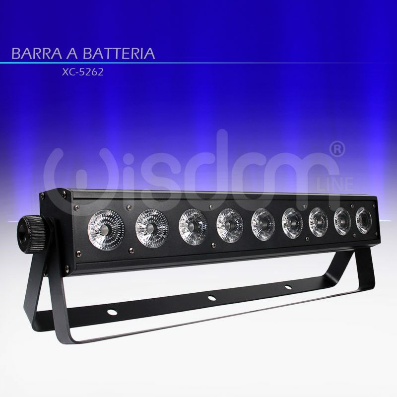 Image of Barra led 9x18 RGBW-Ambra e uv portatile a batteria WiFi 2,4 Wisdom