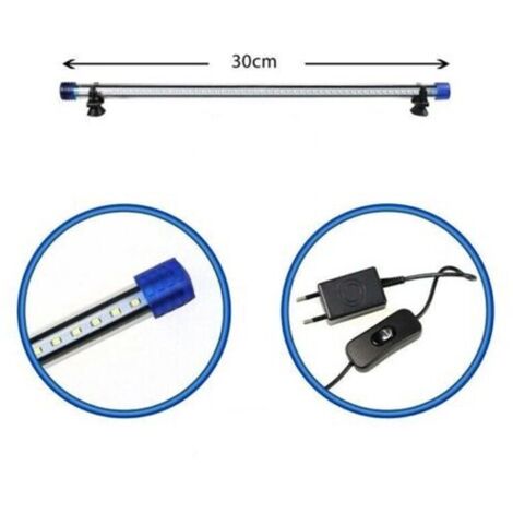 BARRA LED LAMPADA ACQUARIO IMPERMEABILE WATERPROOF IMMERSIONE LUCE BIANCA 30CM