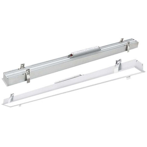 Barra Lineal LED Empotrar, de aluminio blanco 120cm 40W 4000K