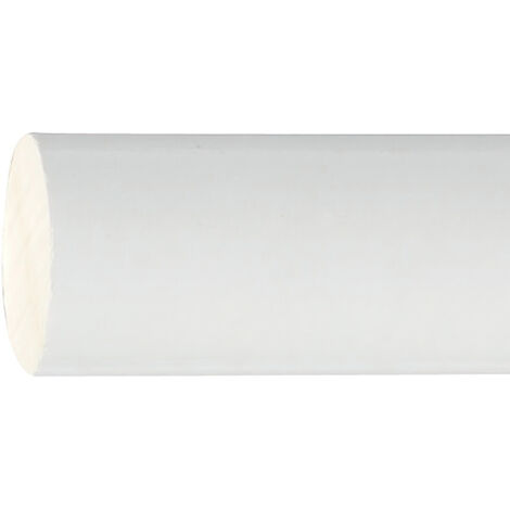 Barra Madera Lisa 1,8 Metros x 20 mm. blanco