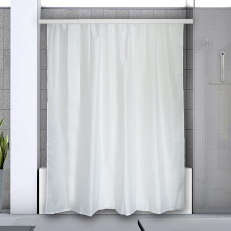 Barra para cortina de ducha de esquina para fijar en Aluminio SURPRISE 170x75cm Blanco Spirella