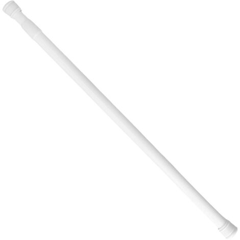 Barra Para  Cortina Ducha Extensible Aluminio Blanco 125 a 220 cm.