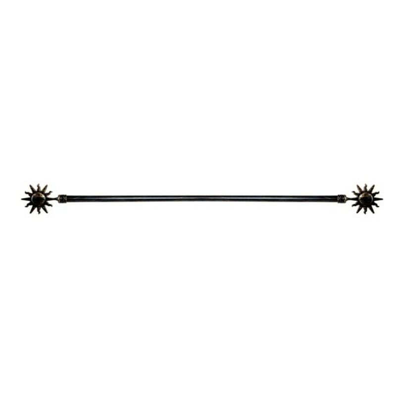 

Barra para Cortinas DKD Home Decor Extensible Negro Metal (120 x 16 cm)