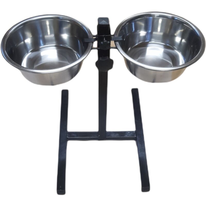 

Animallparadise - Barra para perros, 2 cuencos de acero inoxidable de 1,57 litros