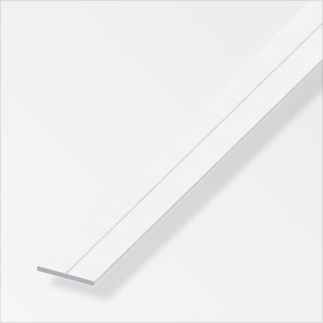 BARRA PIATTA 35,5X3 PVC BIANCO 1 METRO