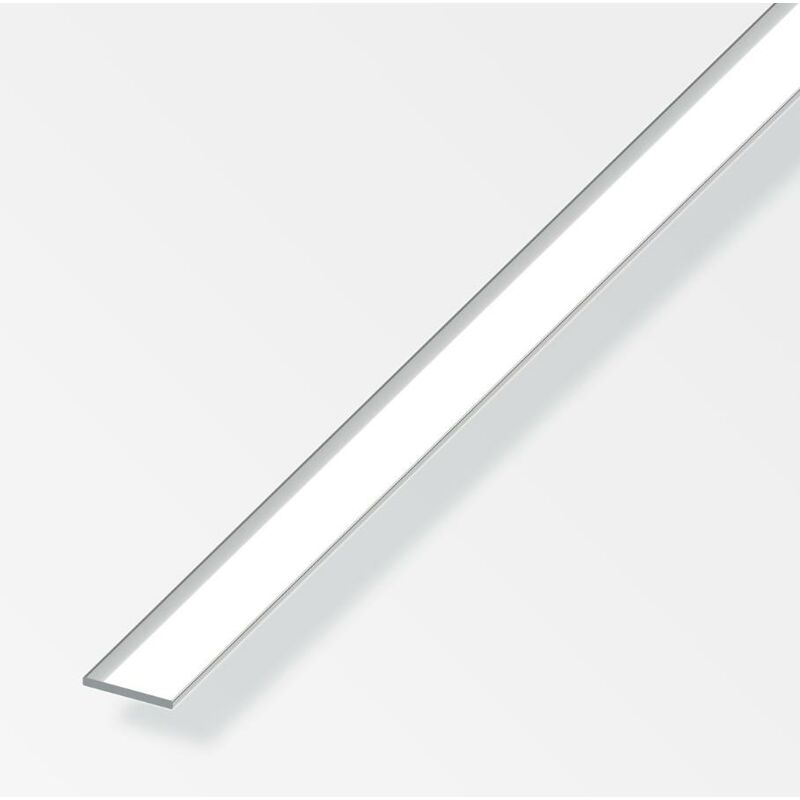 Image of Alfer Aluminium Gmbh - Barra piatta alfer aluminium 20x2mm lunghezza 1m ottica cromata - 01210
