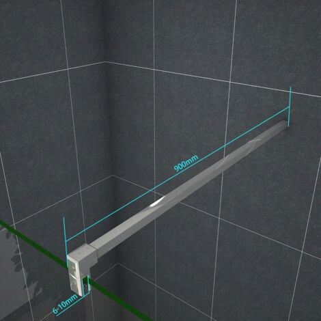 Barra Stabilizzatrice Cromo Lucido Varie Forme per Box Doccia Walk In Parete Fissa Vetro Da 6-10 mm