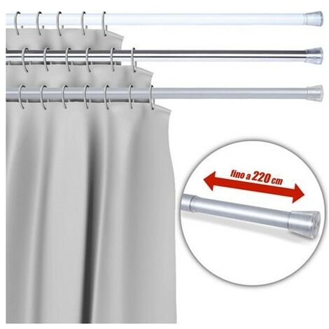 Barra de tensión de cortina de ducha extensible 85-140cm Riel