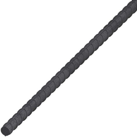 Barra tonda alettata alfer Ø 6 mm nera 1 mt