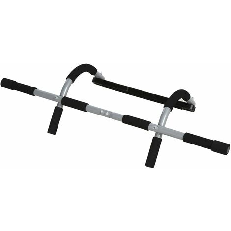 Barra Trazioni a Pressione su Porta 92x40x17 cm Max 110Kg  Nero e Grigio
