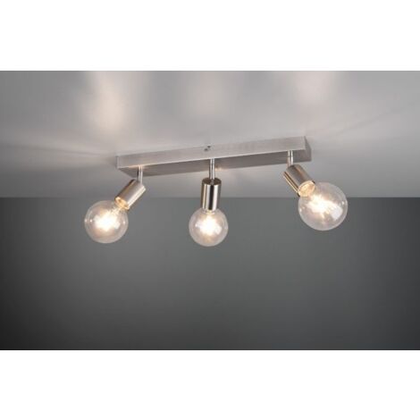 Barra VANNES 3 spots orientabili acciaio satinato R80183007