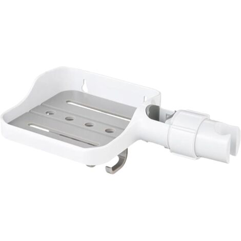 Barras ajustables, soporte para cabezal de ducha, jabonera, soporte para jabón, soporte para ducha de mano, blanco