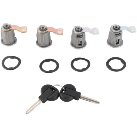 Barras de cierre para puertas, cilindros de cerradura con 2 llaves, modelo 252522 para Berlingo/Xsara/Xsara Picasso, 4 piezas de aluminio de alta resistencia.