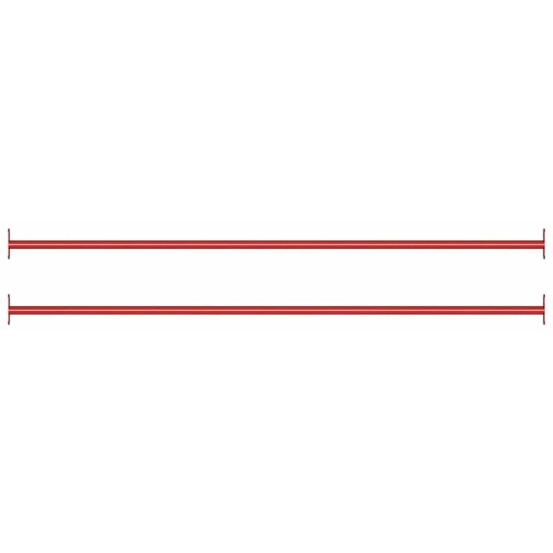 

Barras de gimnasia 2 piezas 125 cm acero rojo