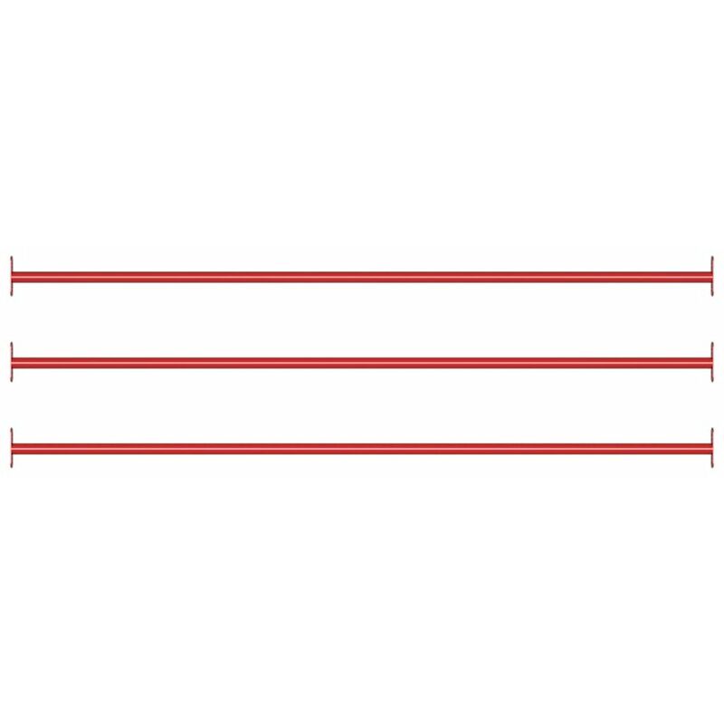 

Barras de gimnasia 3 piezas 125 cm acero rojo