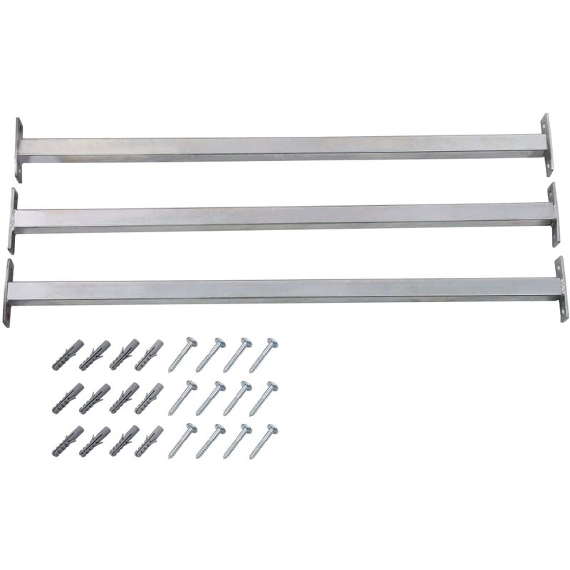

vidaXL Barras de seguridad ajustables para ventanas 3 uds 710-1200 mm - Plateado