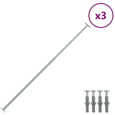 Barras de seguridad ajustables para ventanas 3 uds 710-1200 mm